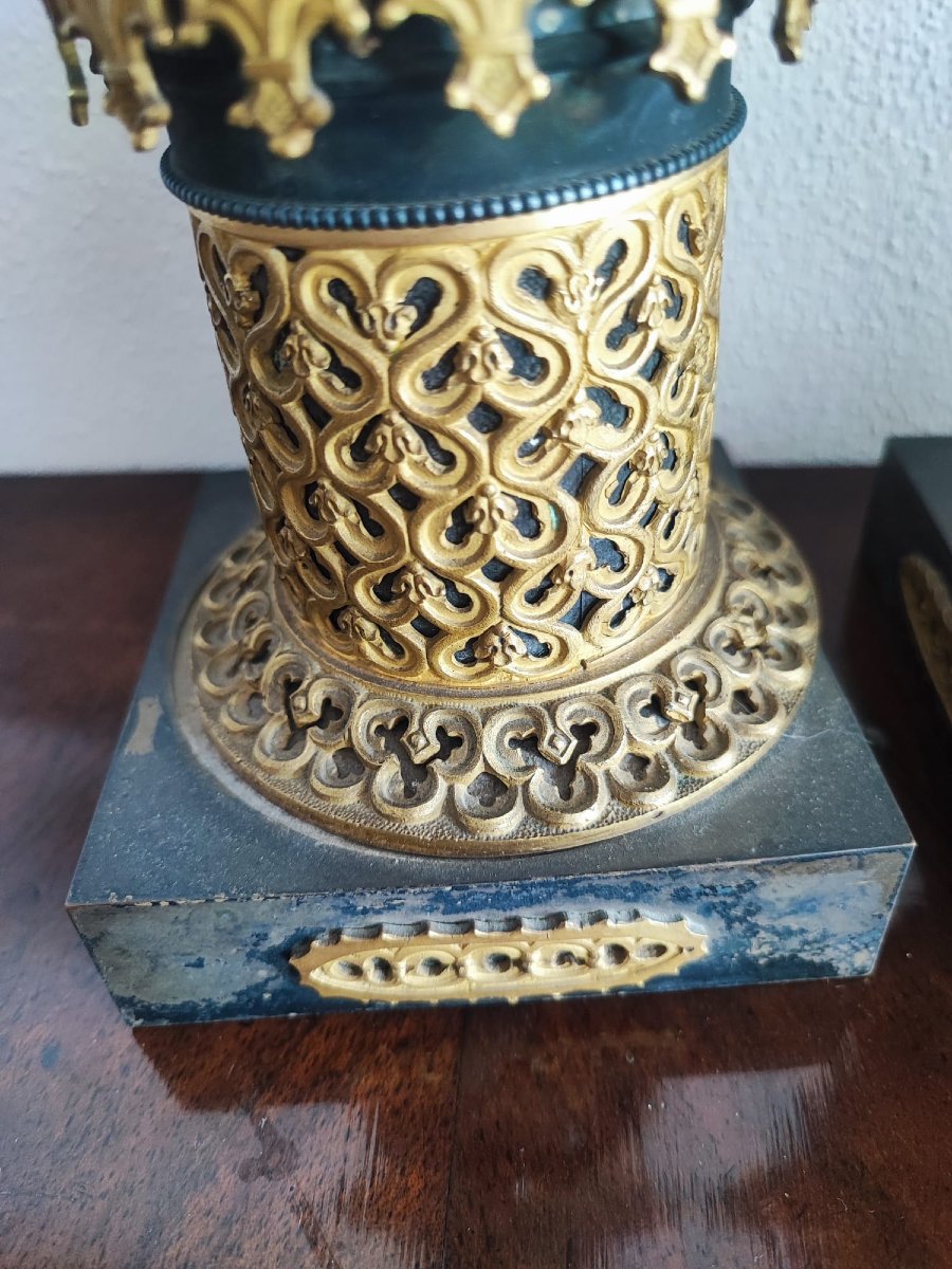 Coppia di candelieri Impero-photo-3