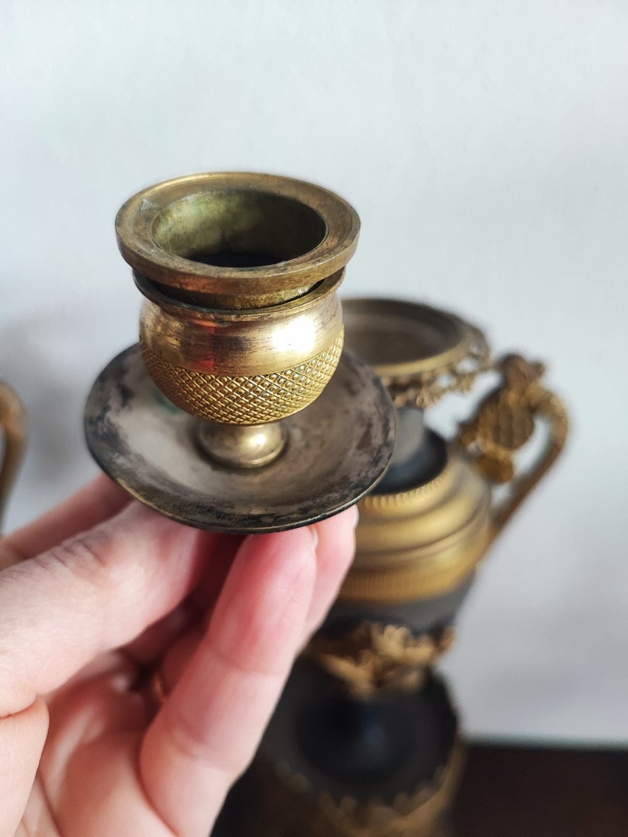 Coppia di candelieri Impero-photo-5