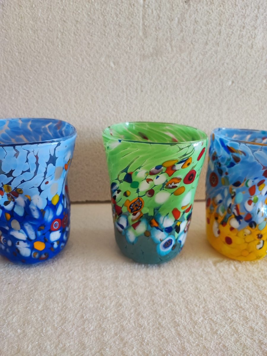 Lotto di 6 bicchieri colorati-photo-2