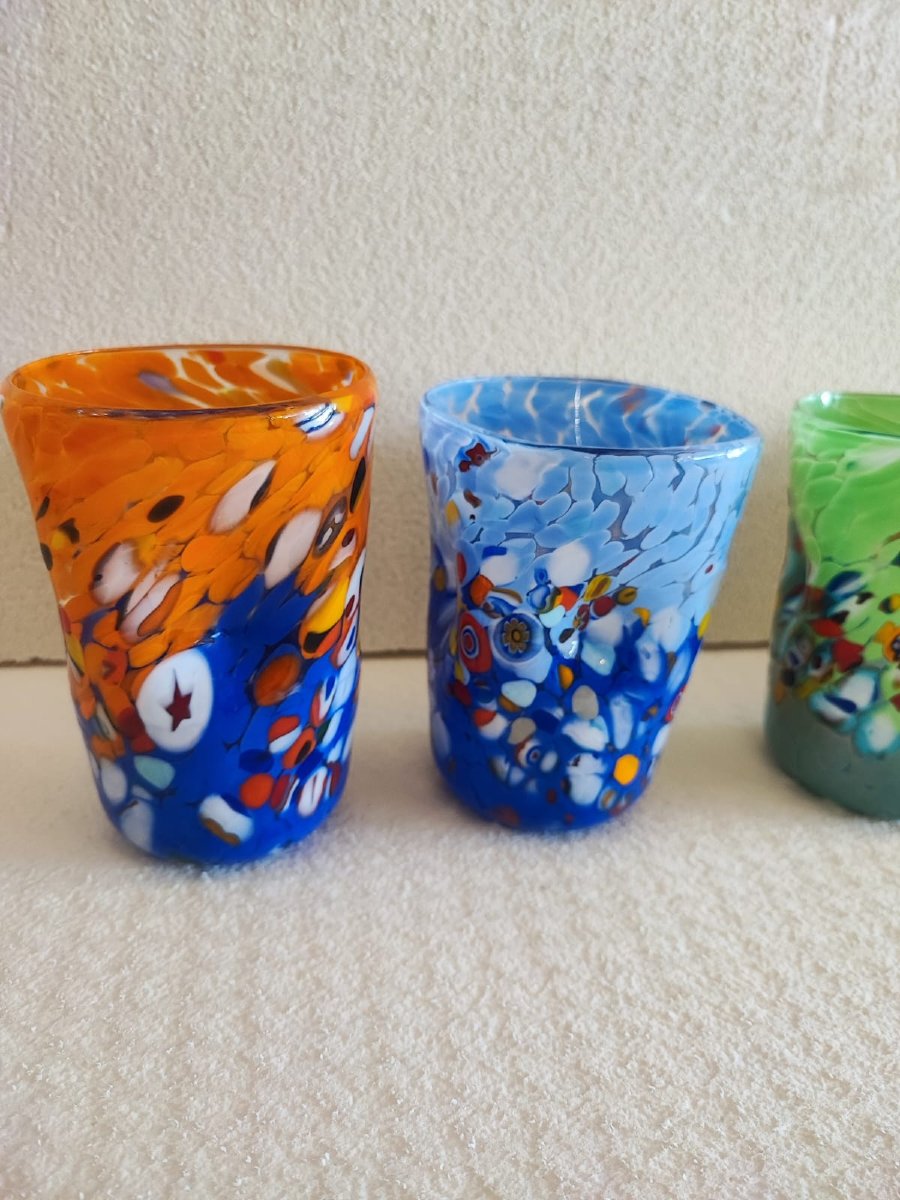 Lotto di 6 bicchieri colorati-photo-3