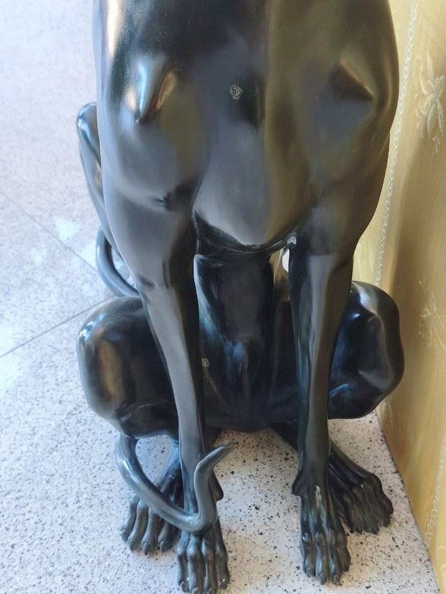 Sculture in bronzo ( coppia di cani levrieri)-photo-4
