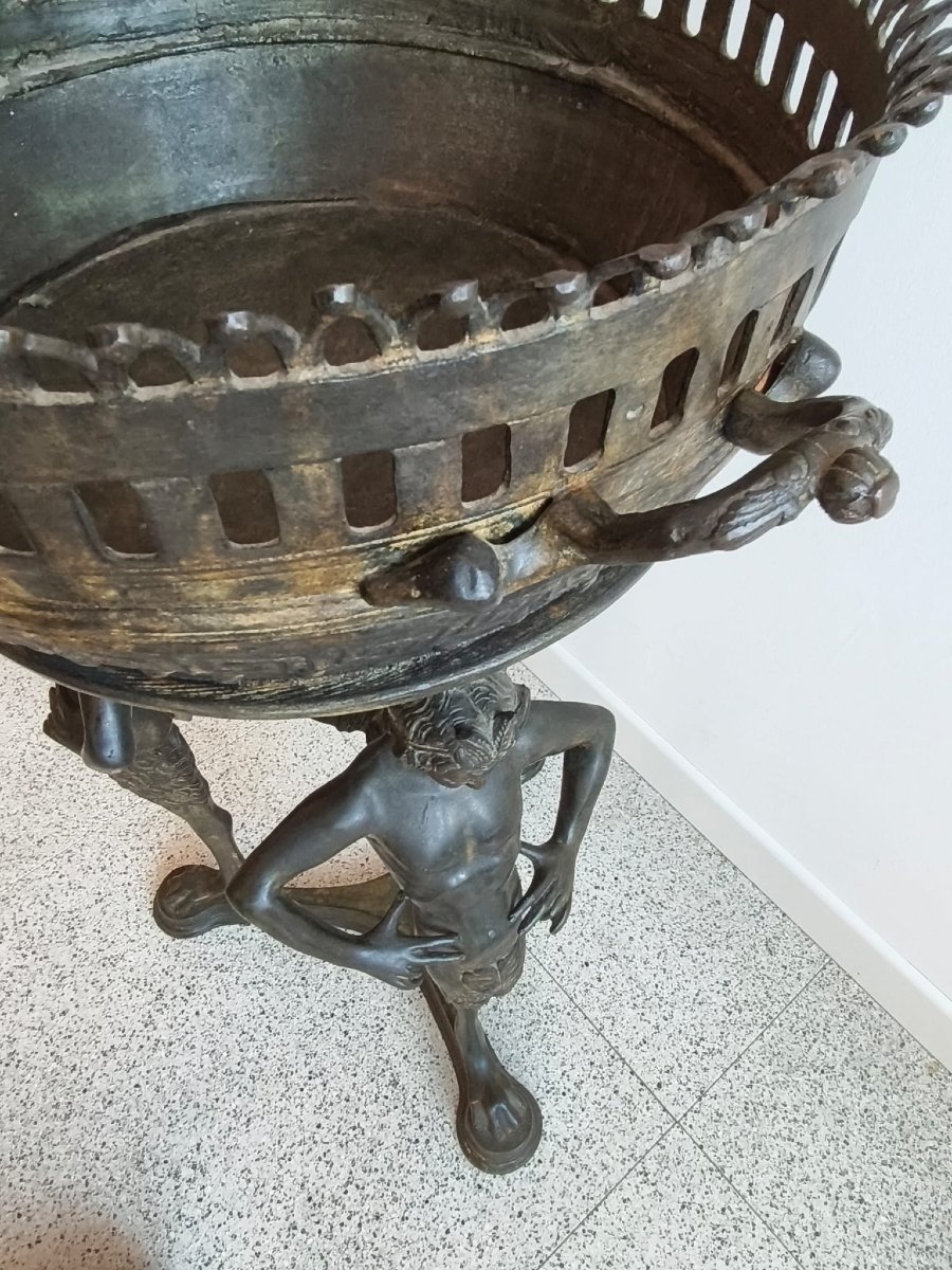 Scultura braciere in bronzo-photo-2