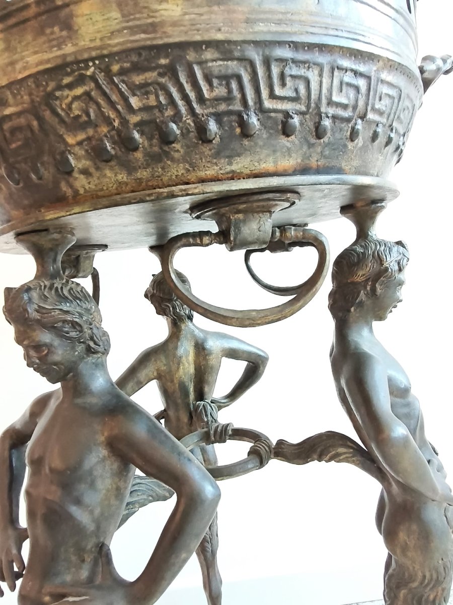 Scultura braciere in bronzo-photo-3
