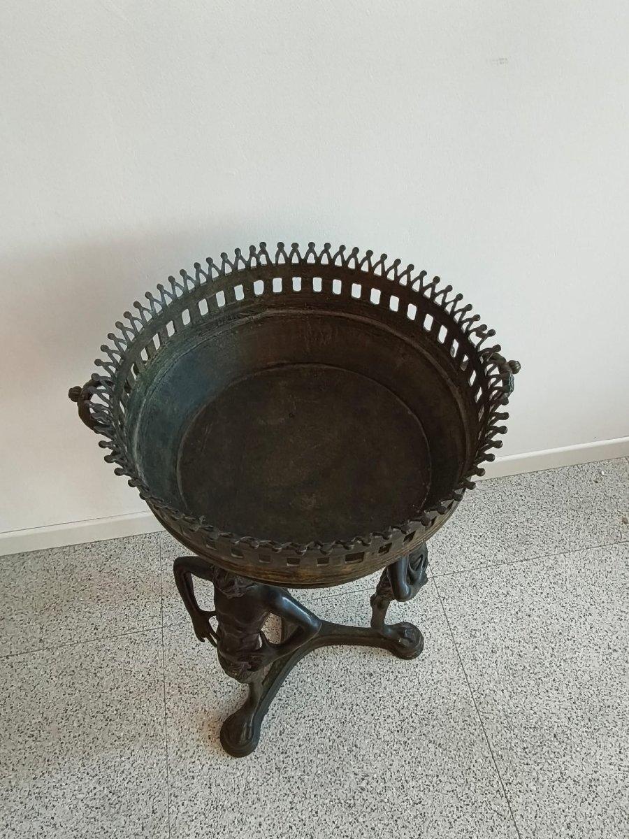 Scultura braciere in bronzo-photo-3