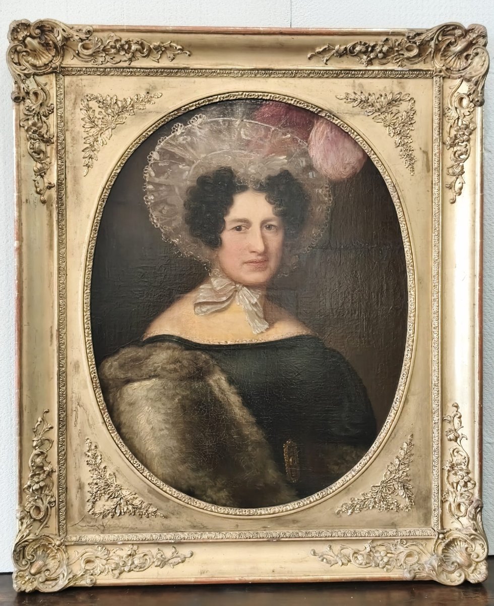 Dipinto olio su tela Nobildonna
