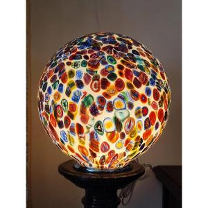 Lampada rotonda in vetro di Murano