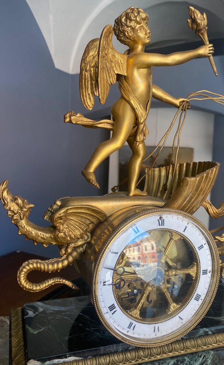 Raro orologio con Bigha trainata da cavalli-photo-2