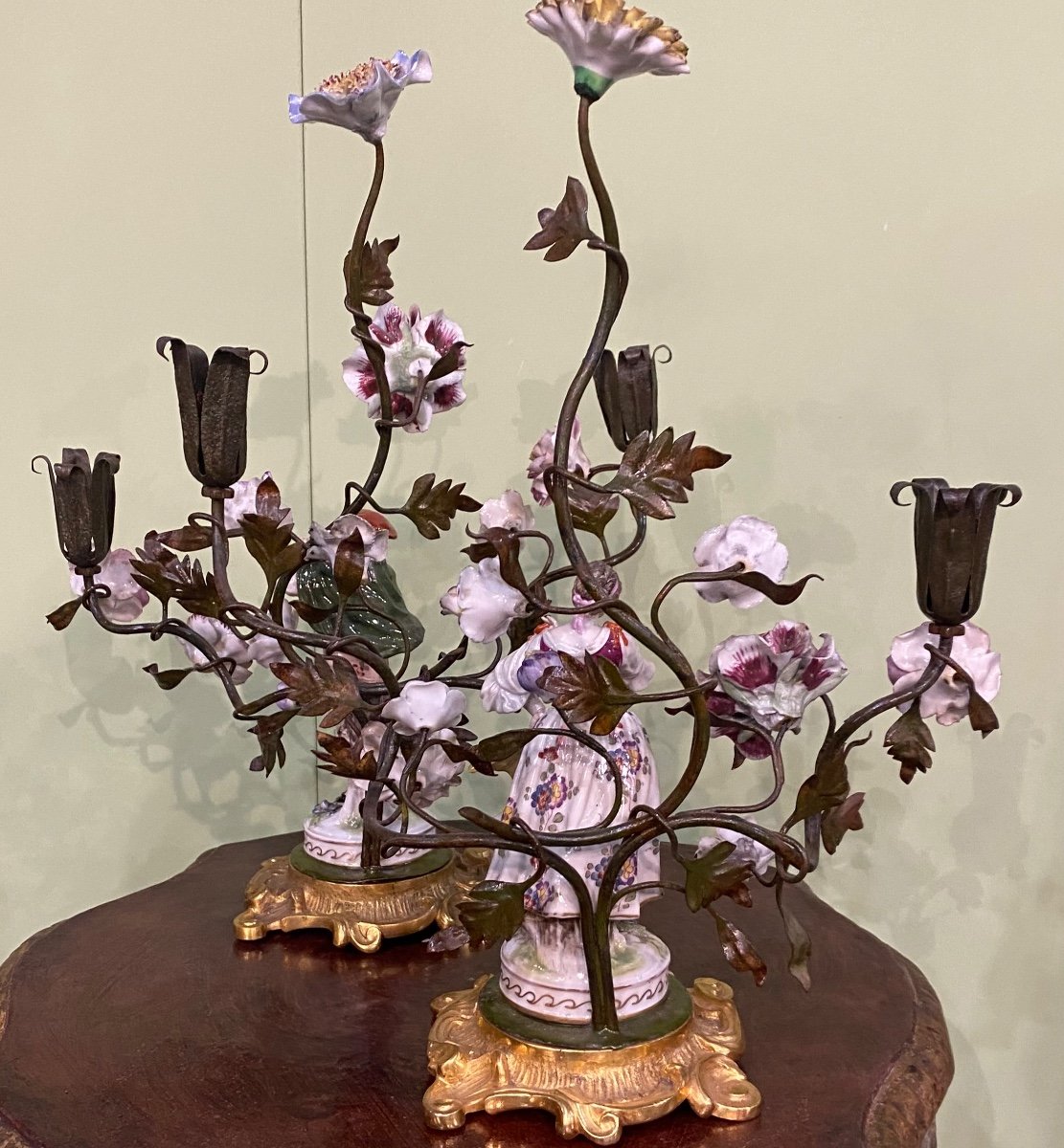 Coppia di Candelabri in bronzo -photo-6