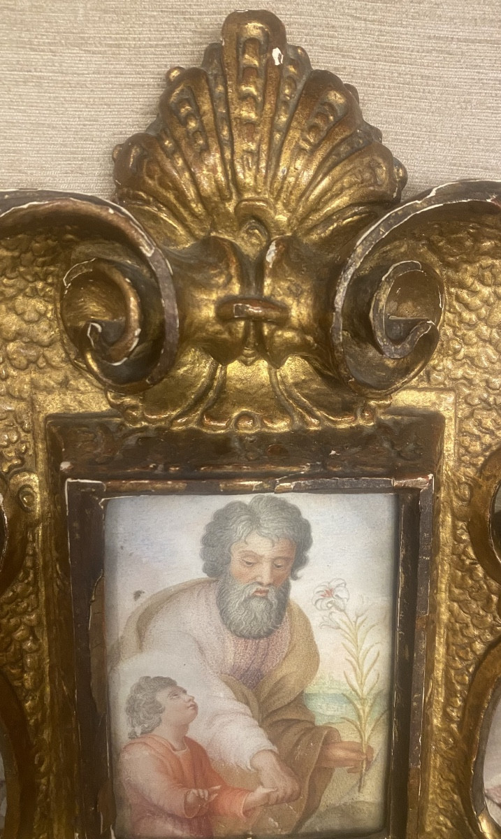 Interessante dipinto raffigurante San Giuseppe con Bambino Gesù, del XVII -photo-4