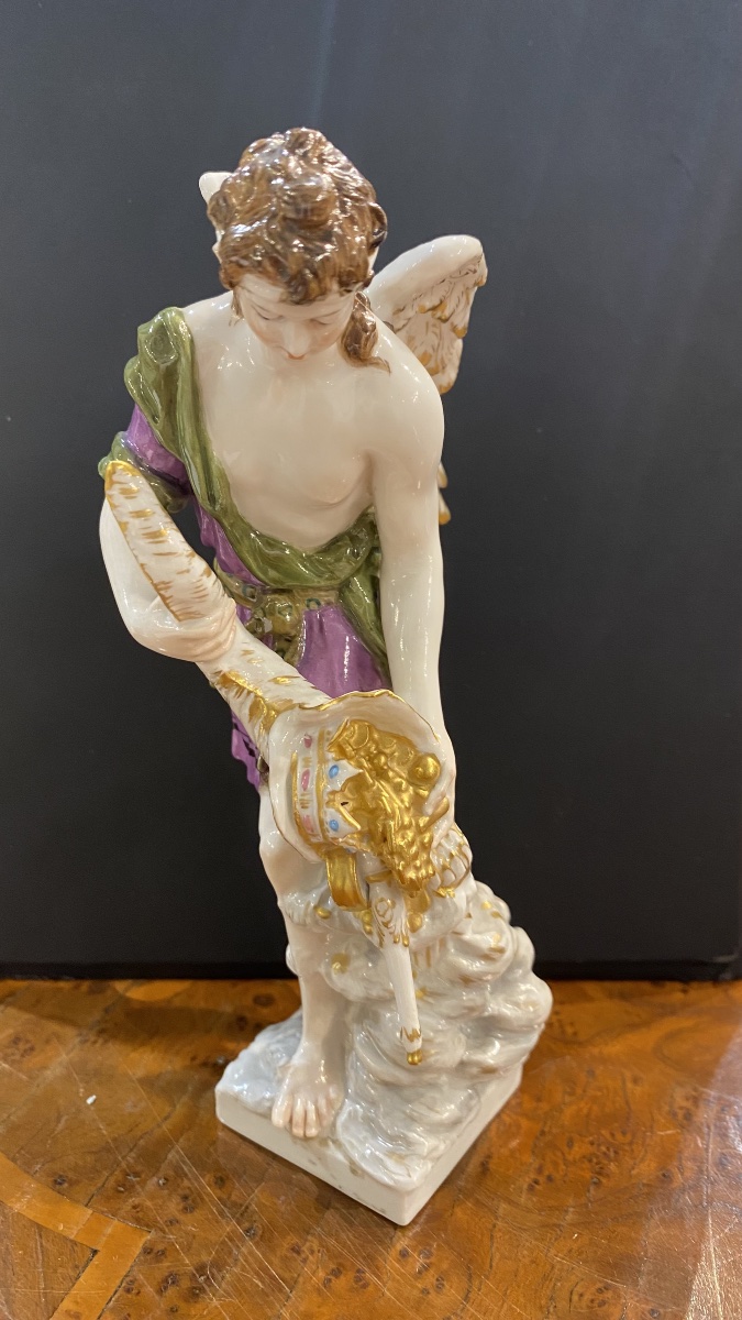 Statuina in porcellana segnata KPM della seconda metà del XIX secolo-photo-2