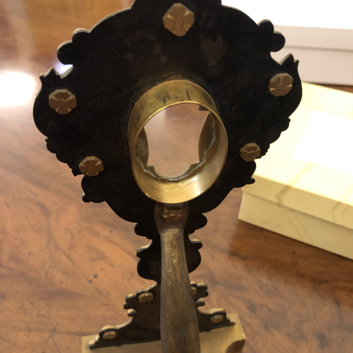Reliquiario del secolo XVII° in bronzo della S.Croce-photo-2