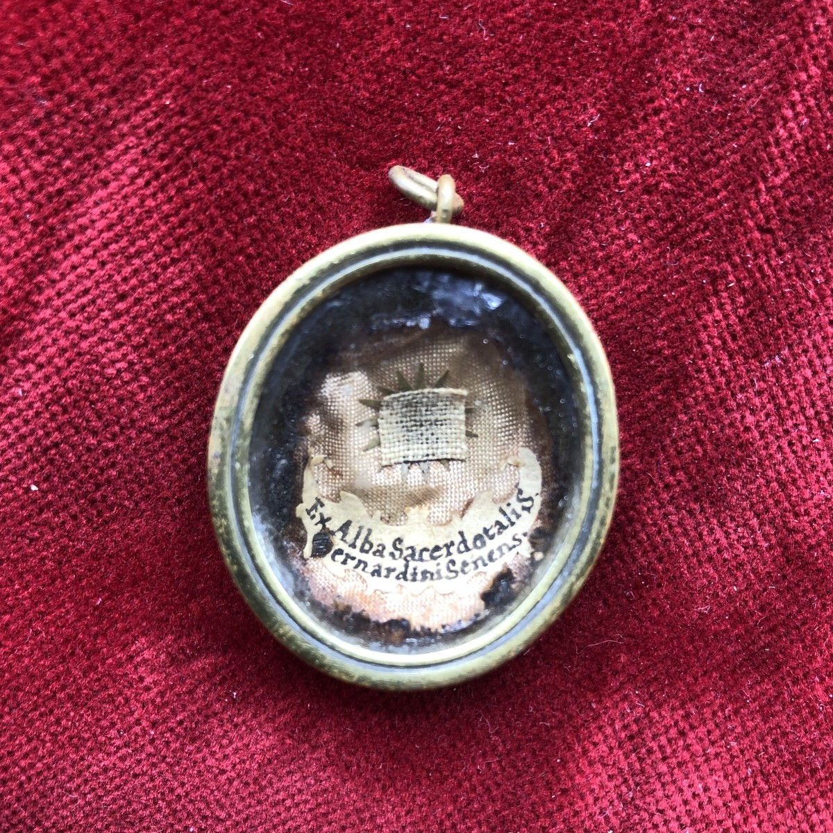 RELIQUIARIO DELLA VESTE DI S.BERNARDINO DA SIENA