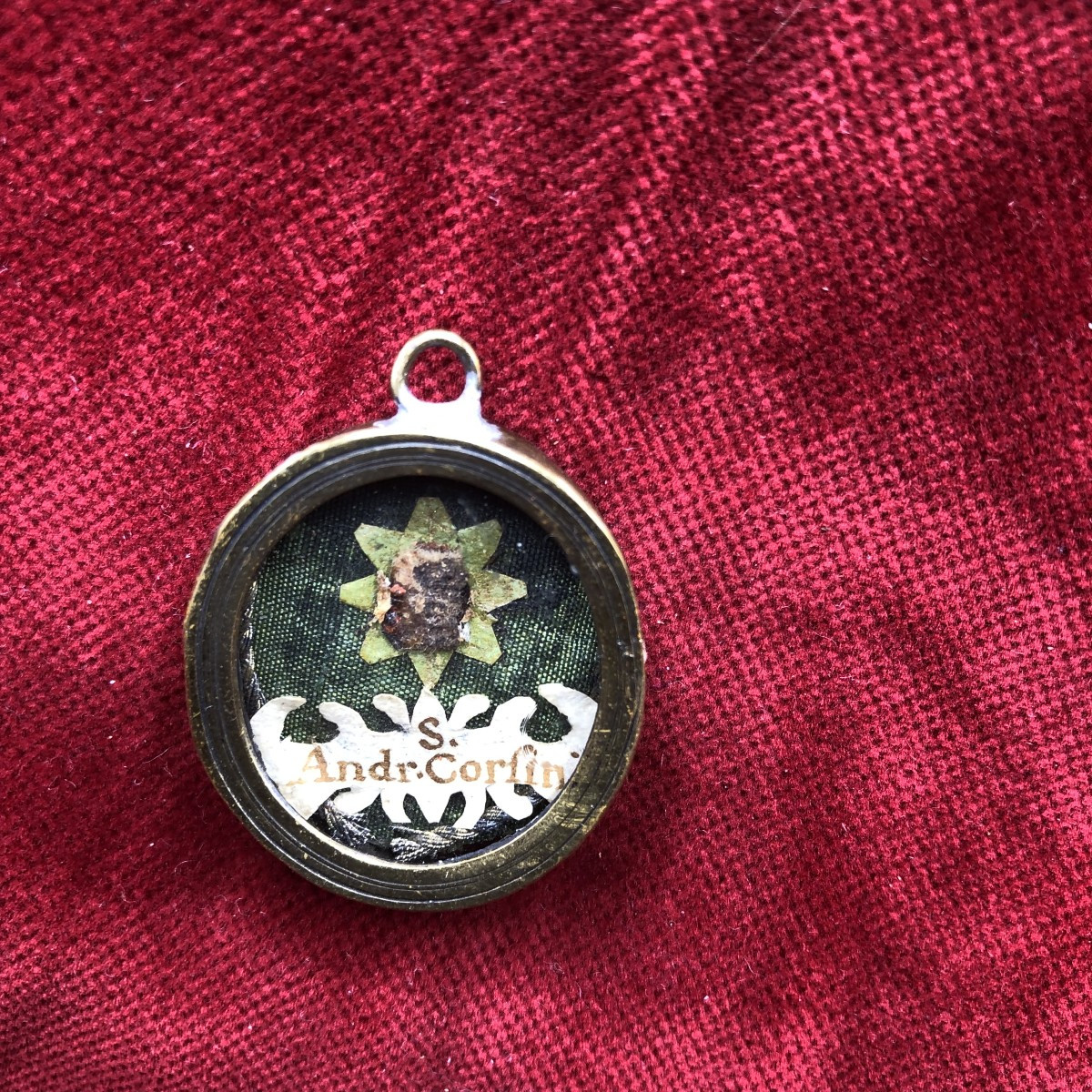 RELIQUIARIO IN OTTONE DI S.ANDREA CORSINI