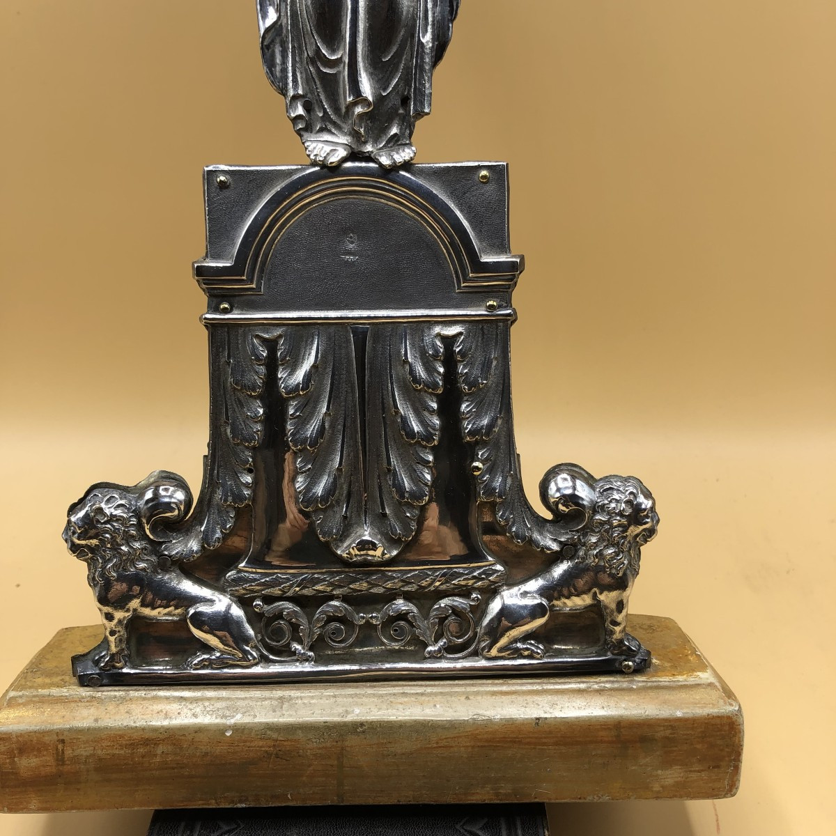 RELIQUIARIO IN ARGENTO MASSICCIO DI SAN ROCCO OGGETTO DEL PERIODO IMPERO -photo-3