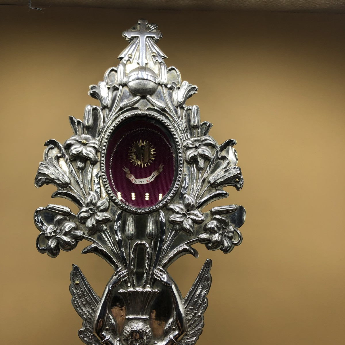 RELIQUIARIO IN ARGENTO MASSICCIO DI SAN ROCCO OGGETTO DEL PERIODO IMPERO -photo-4