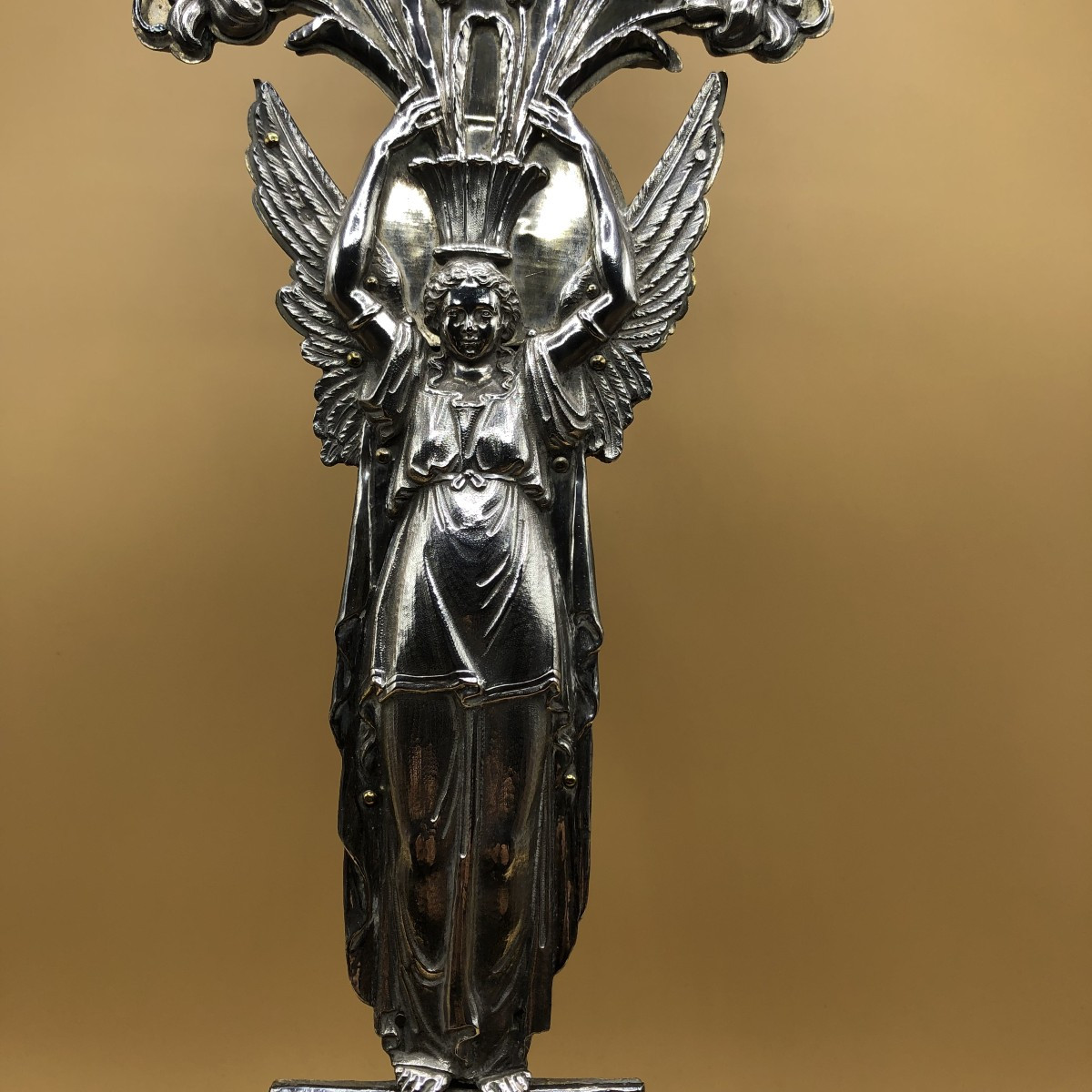 RELIQUIARIO IN ARGENTO MASSICCIO DI SAN ROCCO OGGETTO DEL PERIODO IMPERO -photo-1