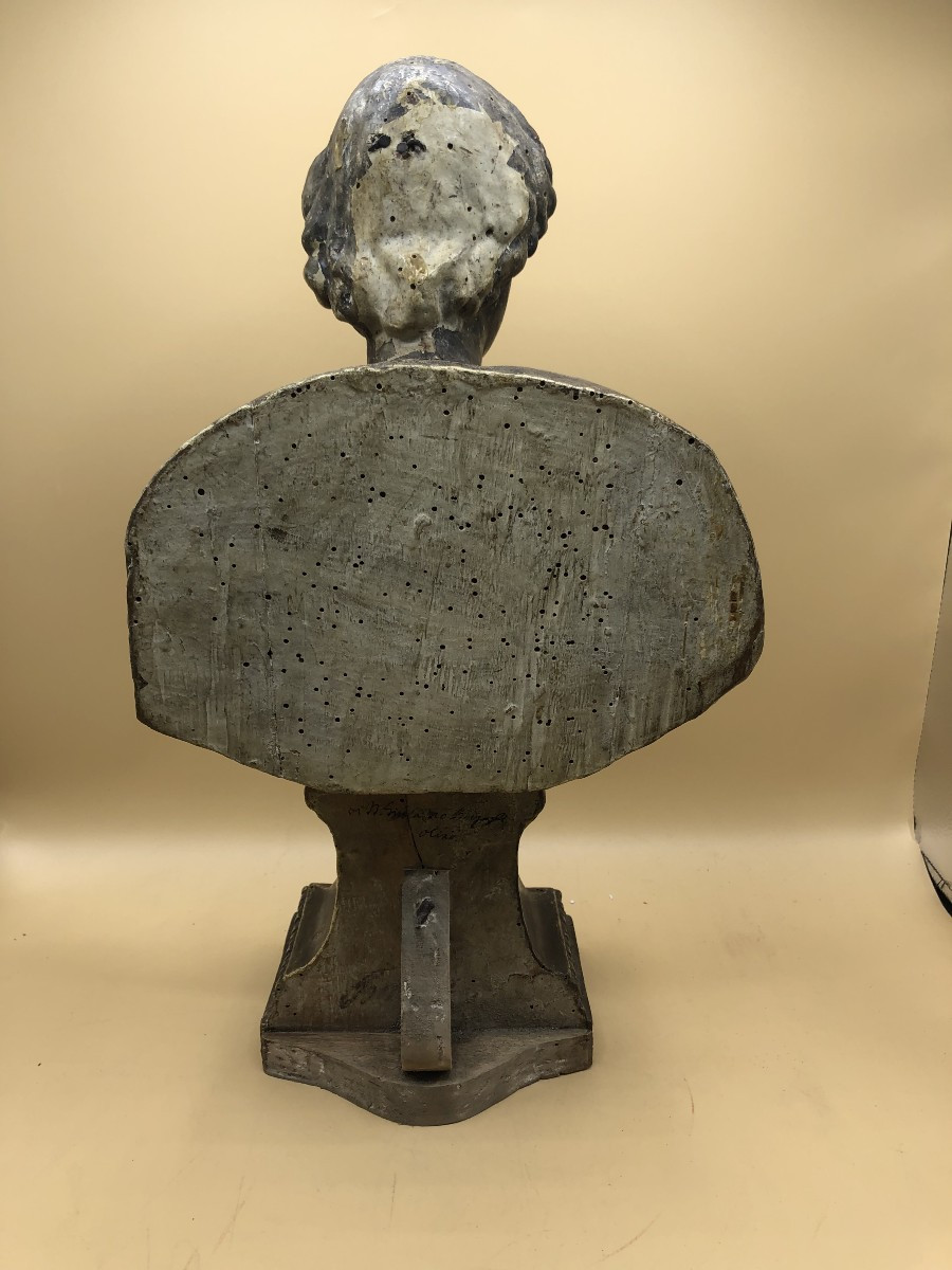BUSTO RELIQUIARIO DI SAN CRISTOFORO MARTIRE IN LEGNO SCOLPITO E ARGENTATO -photo-1