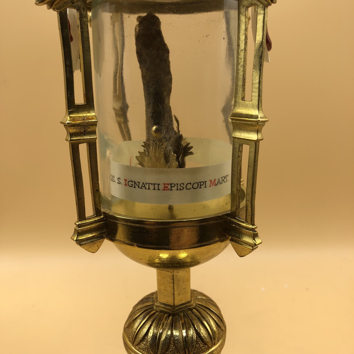 RELIQUIARIO DI S.IGNAZIO VESCOVO E MARTIRE OGGETTO DEL SECOLO XIX° IN STILE GOTICO -photo-2