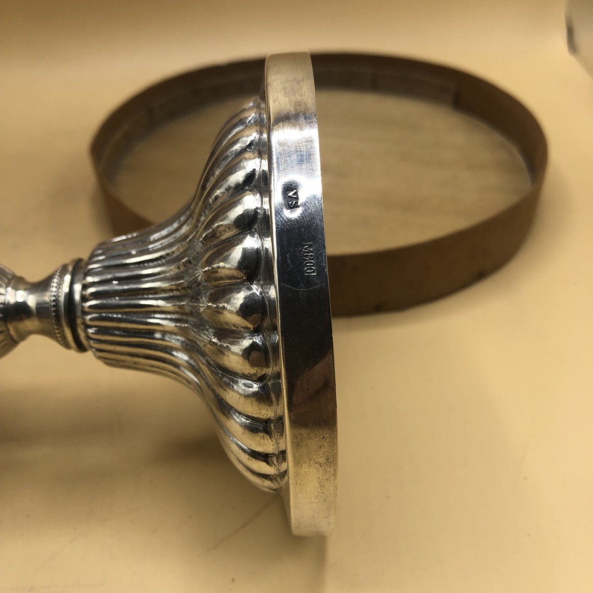 CALICE IN ARGENTO VENEZIANO DELLA META' DEL XVIII° SECOLO SBALZATO E CESELLATO  -photo-2