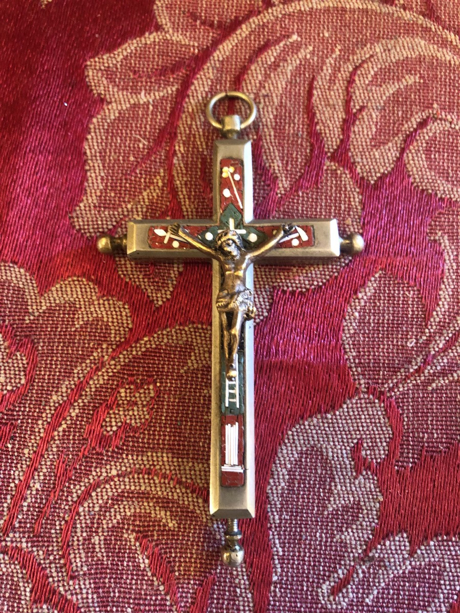 CROCE RELIQUIARIO CON FRAMMENTO DELLA S.CROCE DI N.S.G.C. 