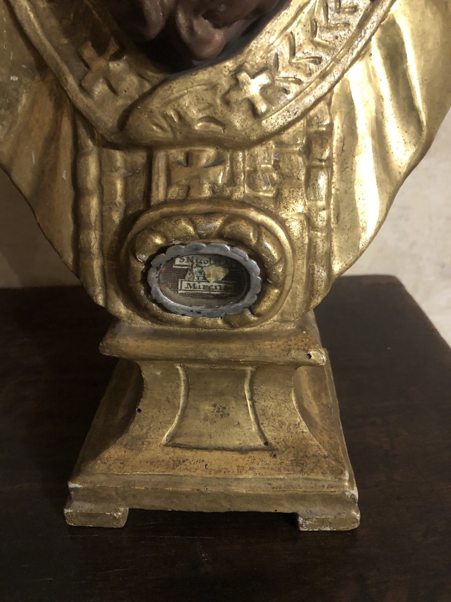 Busto reliquiario di San Nicola di Bari vescovo di Myra-photo-2