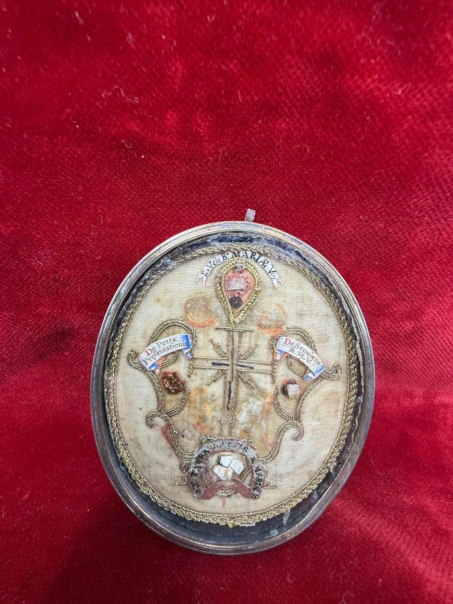 Reliquiario della S.Croce e 4 reliquie della Madonna