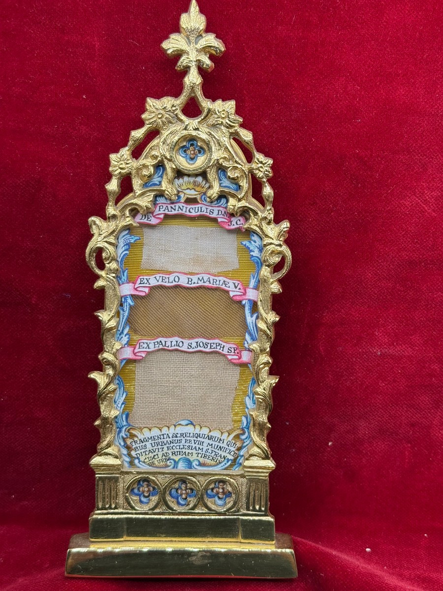 Reliquiario  delle fasce di N.S.G.C.-del velo della Madonna e del mantello di S.Giuseuseppe