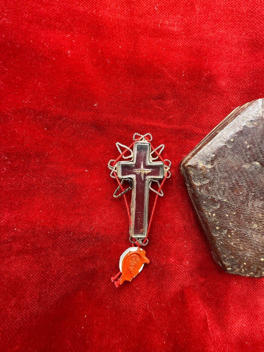 Reliquia della S.Croce in cofanetto di cuoio  