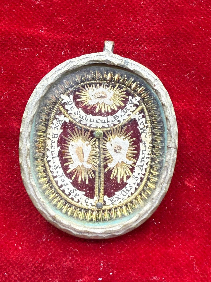 Reliquiario frammenti di S.Giuseppe, B.V.M. e S.Anna madre della Madonna 