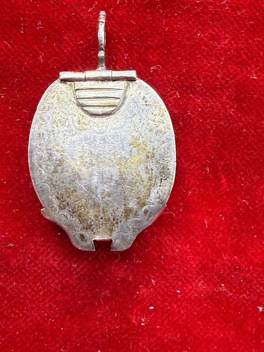 Reliquiario in argento di S.Giovanni Battista Elisabetta e Zaccaria  in sua teca d'argento-photo-3