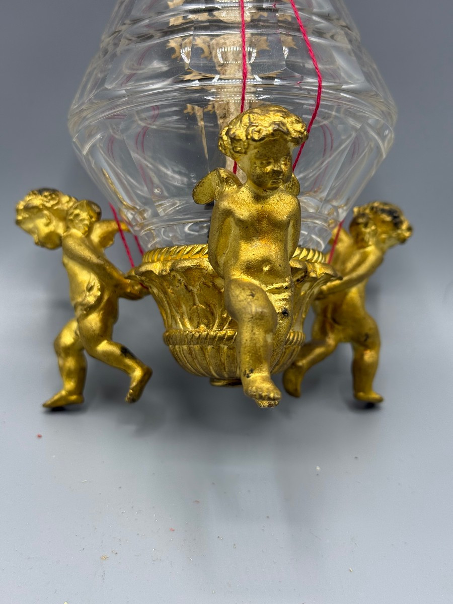 Reliquiario di S.Bartolom.Ap. in bronzo dorato e cristallo molato oggetto della metà del XVIII°-photo-3