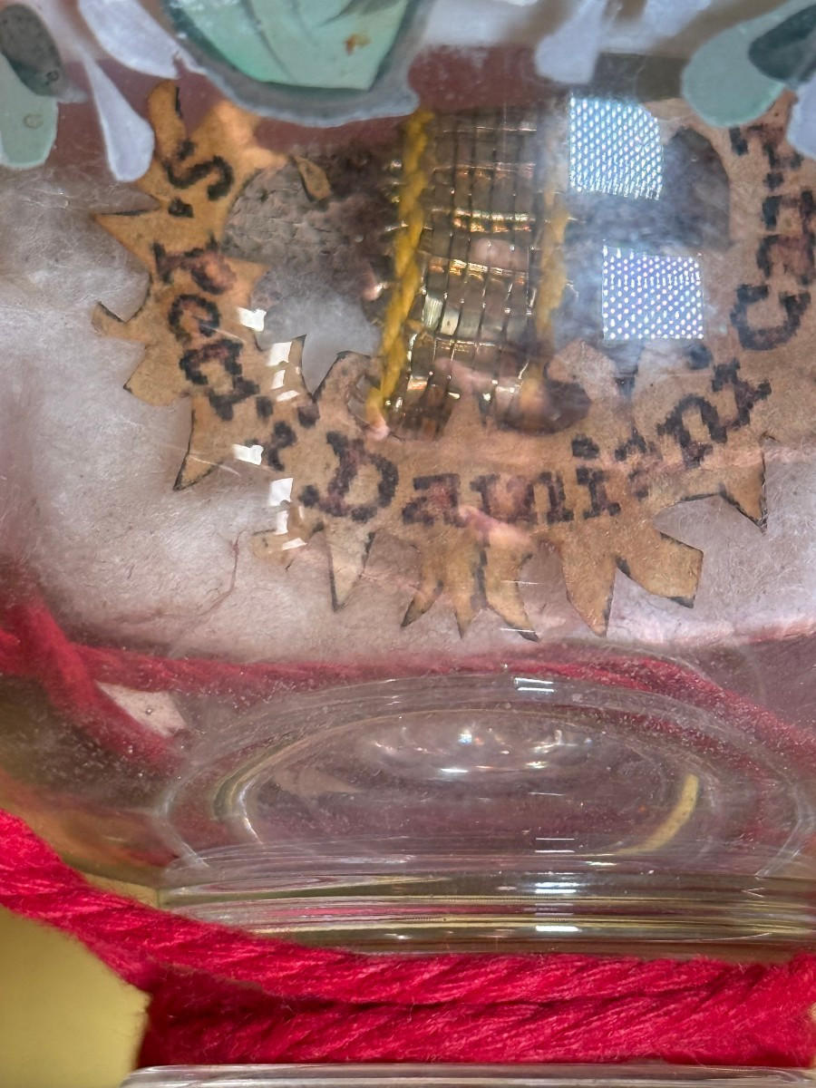 Reliquiario in cristallo dipinto di S.Pier Damiani Cardinale e Vescovo 