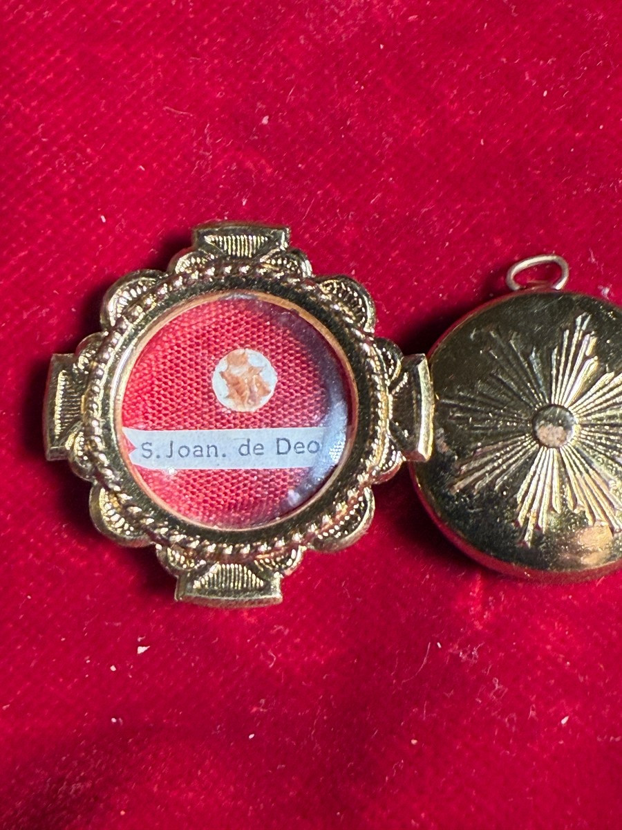 Reliquiario in ottone di San Giovanni di Dio 