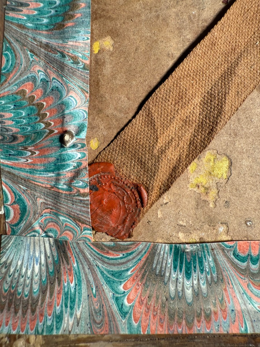 Quadro-reliquiario paperolle con 7 reliquie fra cui la S.Croce di N.S.G.C. -photo-4