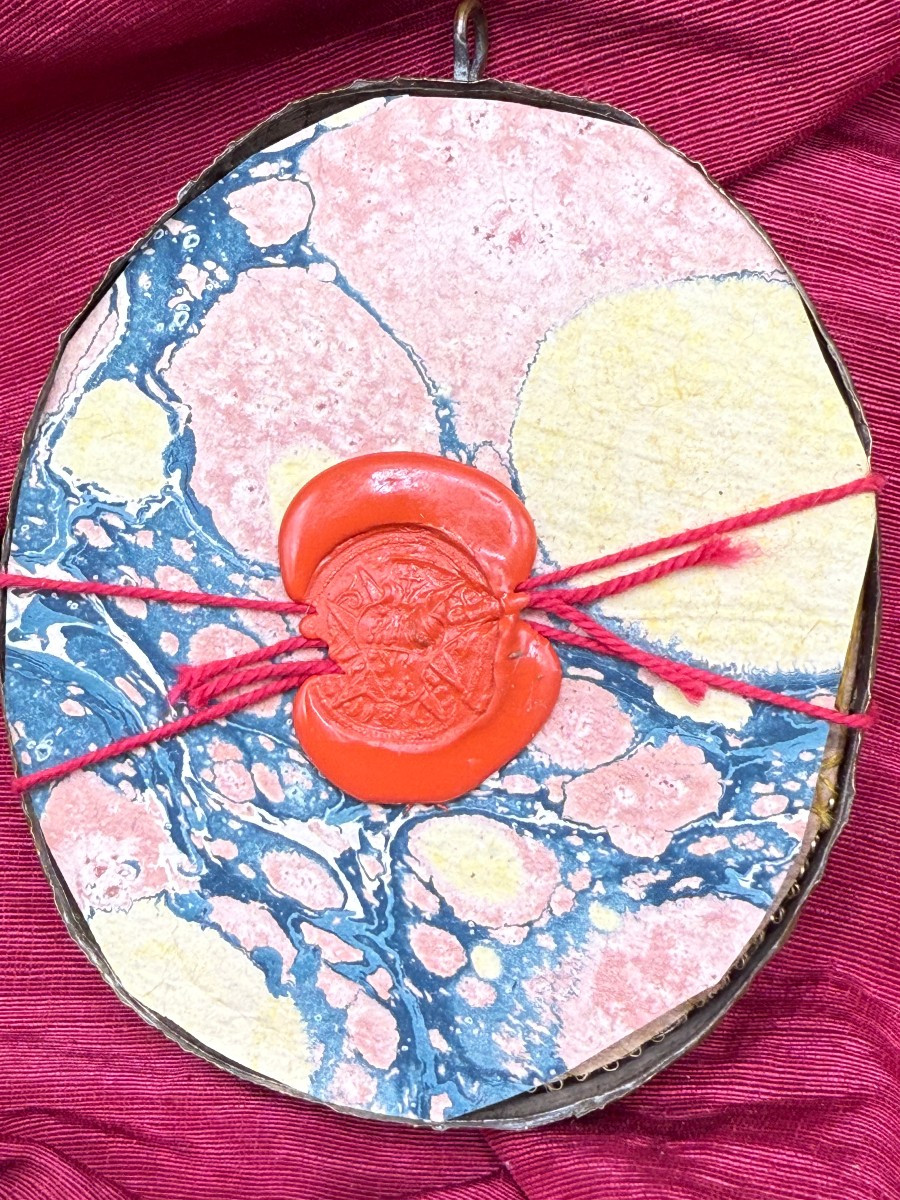 Reliquiario ovale con 6 reliquie di santi -photo-3