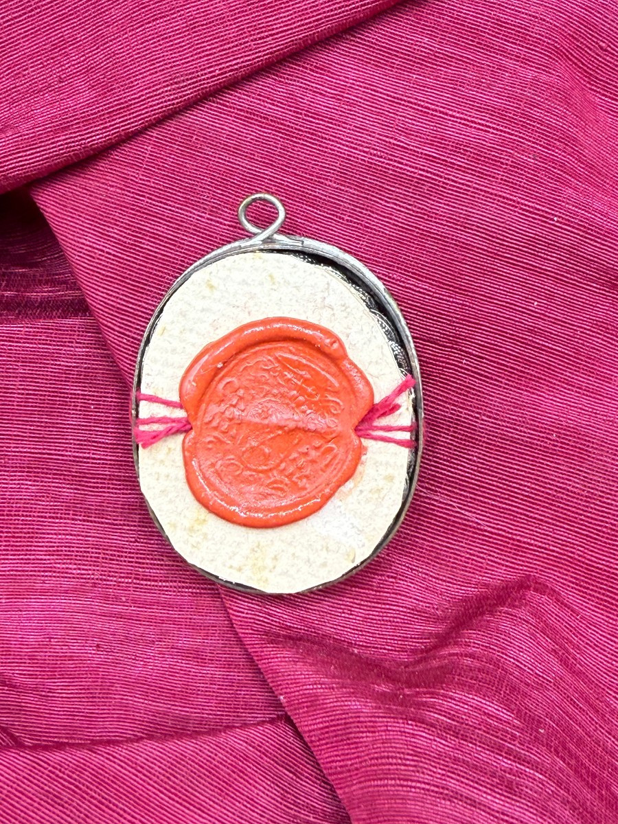 Reliquiario ovale con presente la  reliquia della S.Croce di N.S.G.C. -photo-2