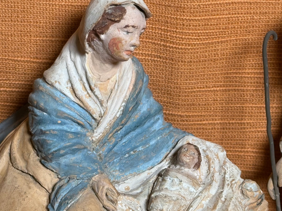 Personaggi per presepe in terracotta policroma del XVIII° sec. fiorentini -photo-2