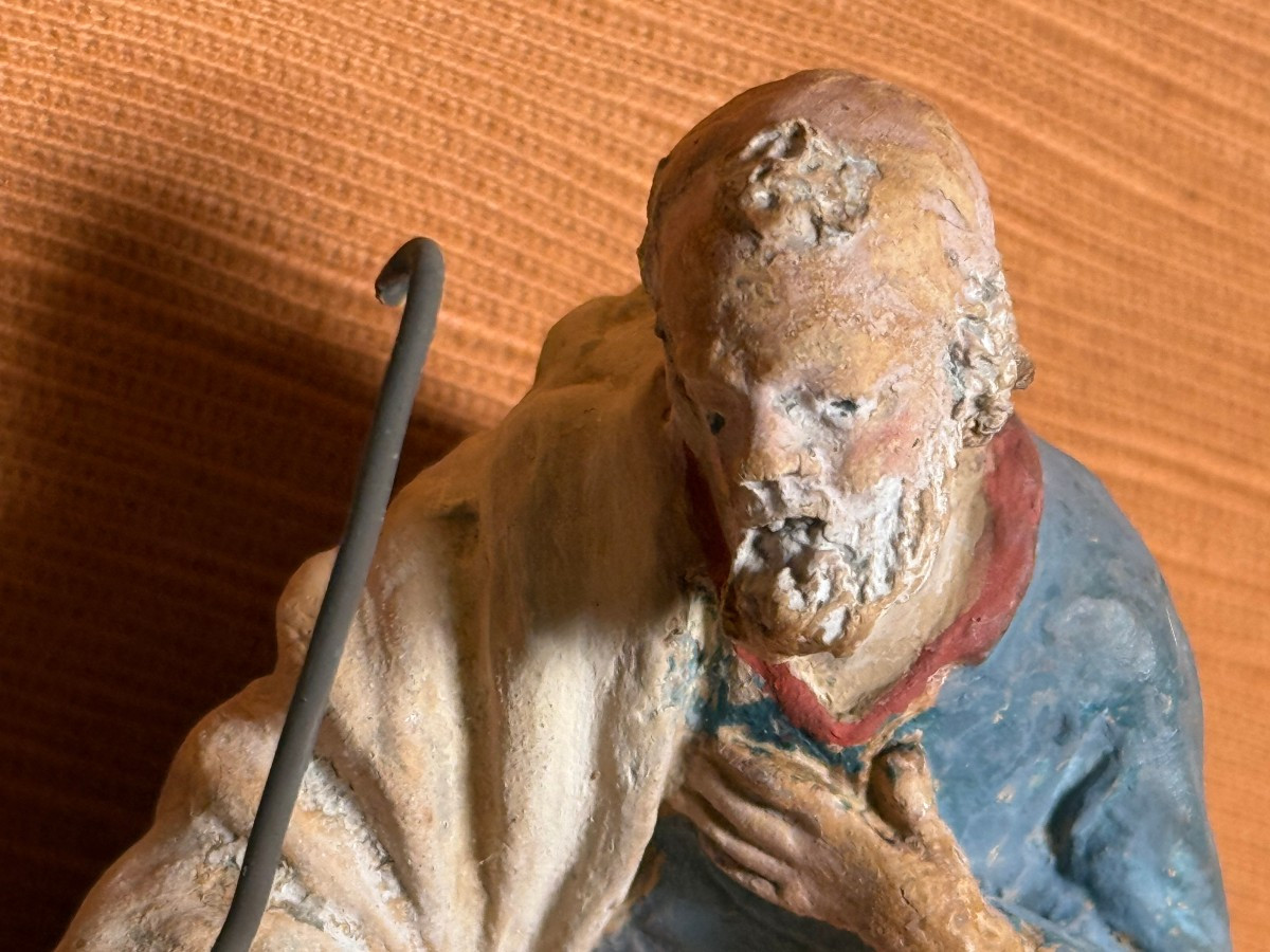 Personaggi per presepe in terracotta policroma del XVIII° sec. fiorentini -photo-3