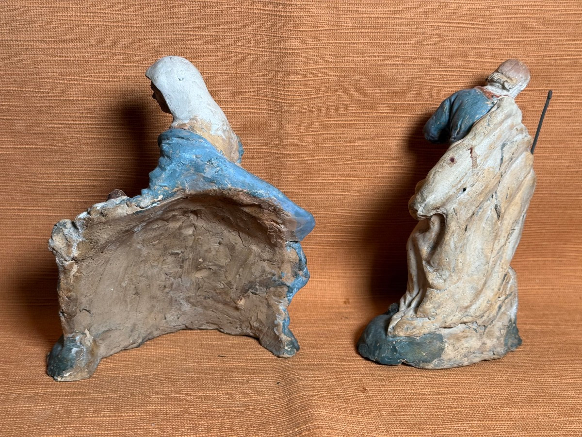 Personaggi per presepe in terracotta policroma del XVIII° sec. fiorentini -photo-4