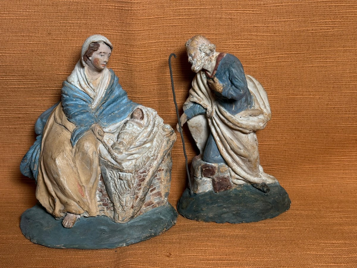 Personaggi per presepe in terracotta policroma del XVIII° sec. fiorentini 