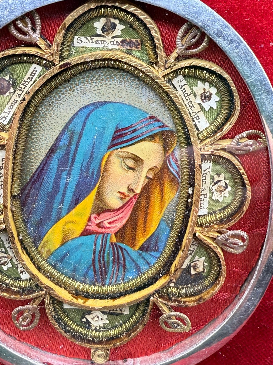 Reliquiario con frammenti di 8 santi -photo-3