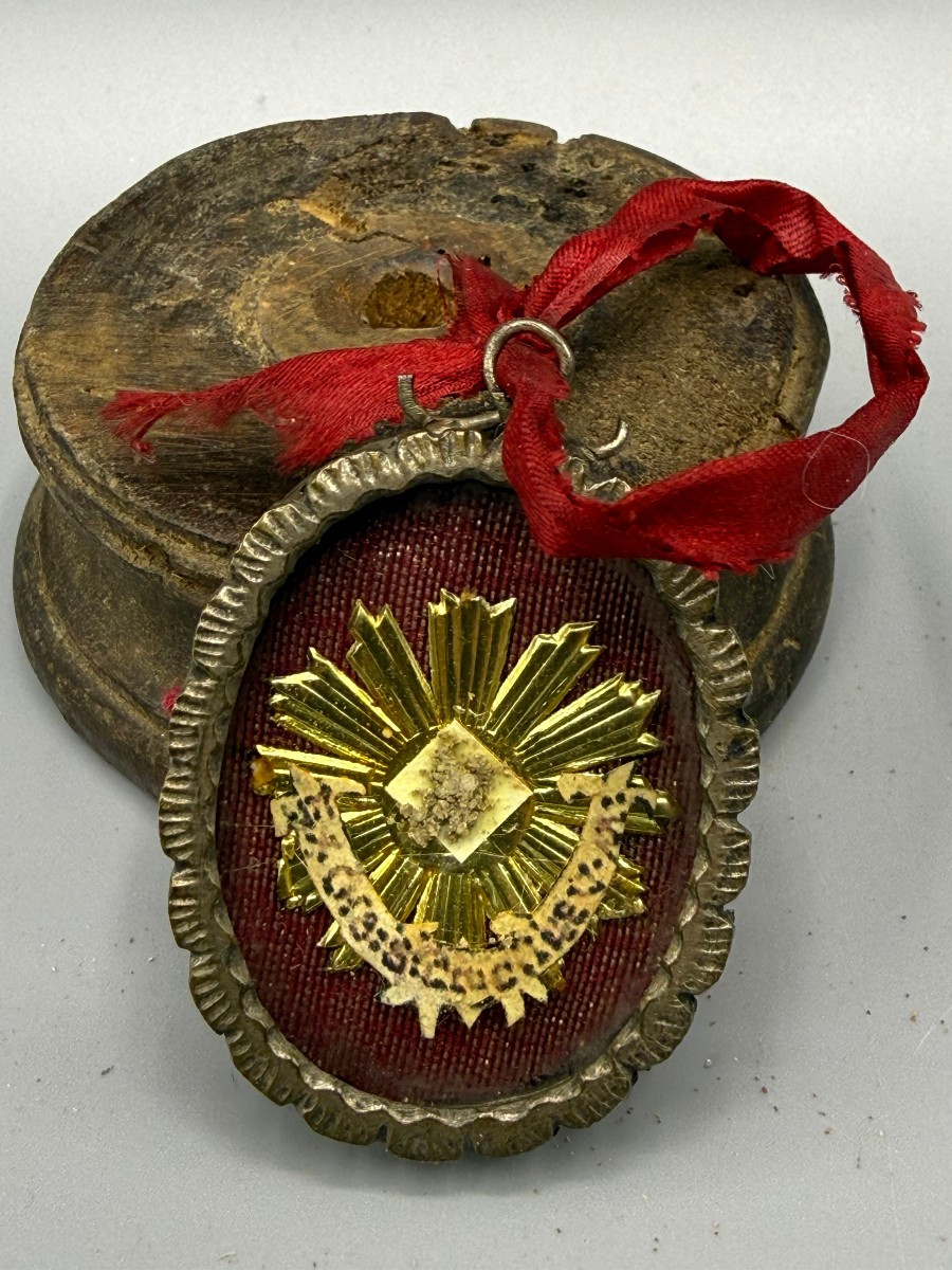 Reliquiario di S.Cecilia metallo argentato 