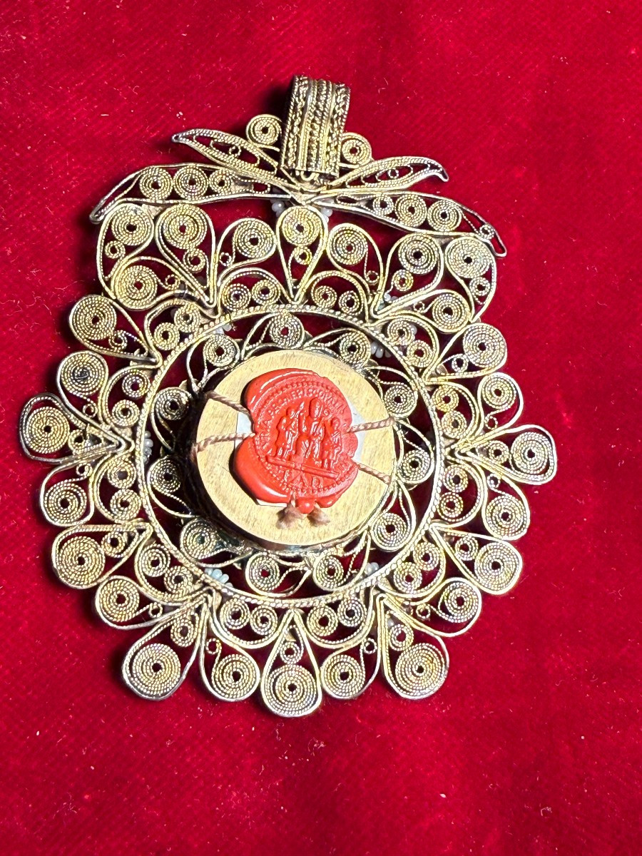 Reliquiario in filigrana d'argento della S.Croce di N.S.G.C.  -photo-3