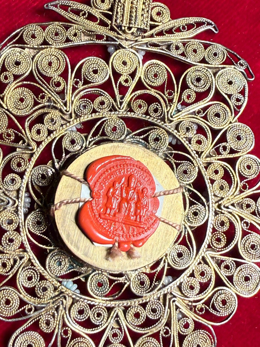 Reliquiario in filigrana d'argento della S.Croce di N.S.G.C.  -photo-4