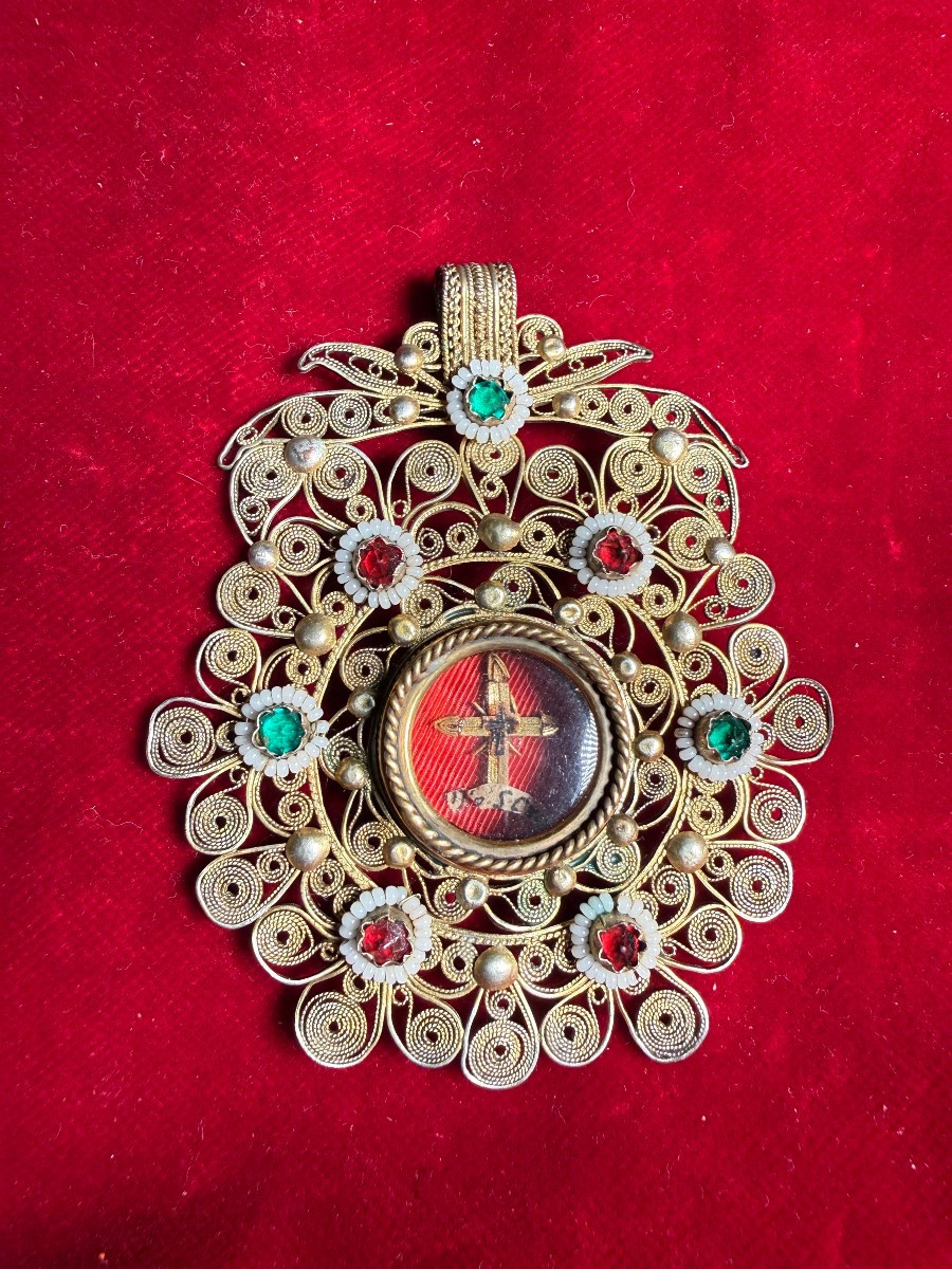 Reliquiario in filigrana d'argento della S.Croce di N.S.G.C.  