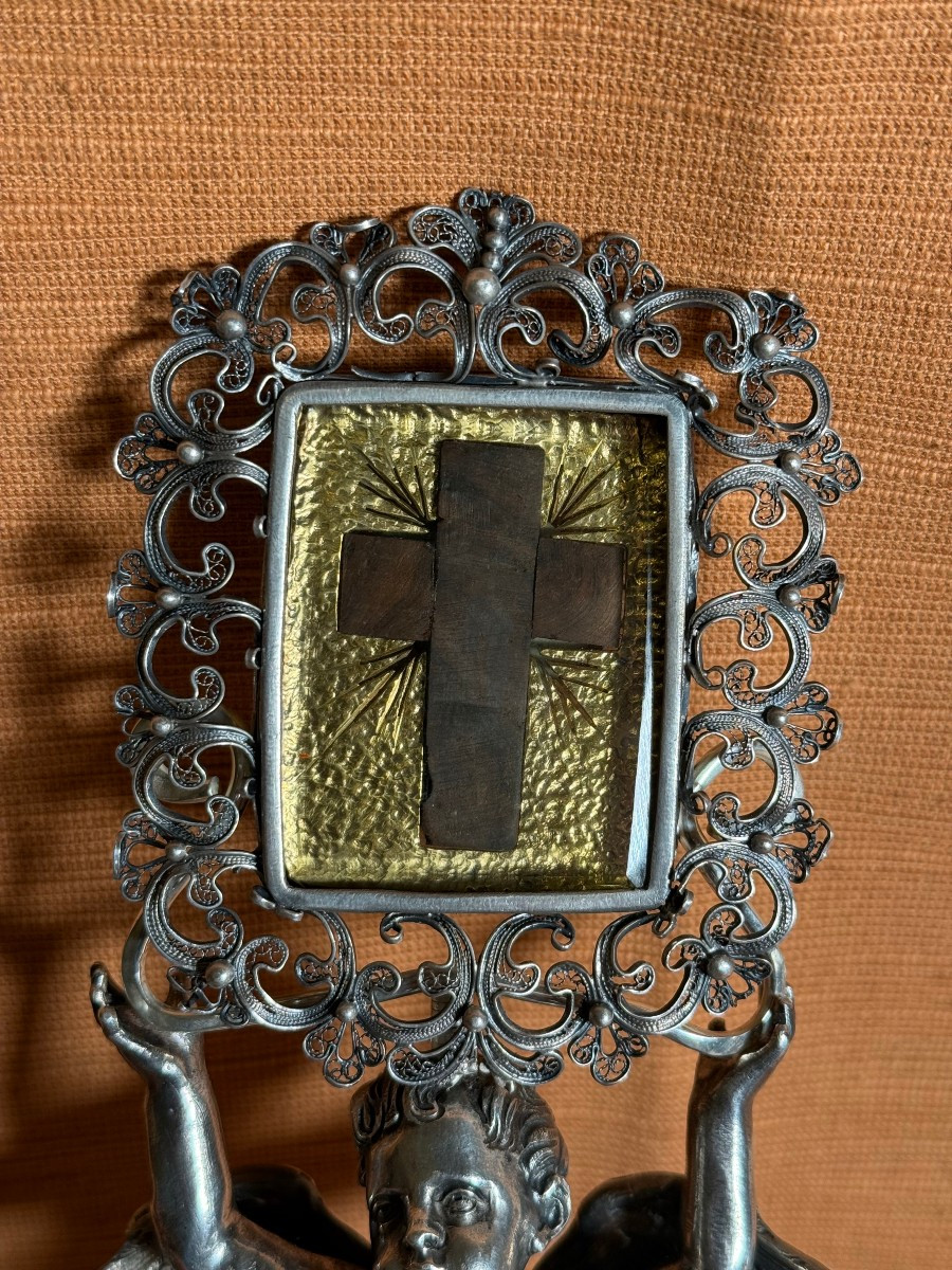 Reliquiario della S.Croce di N.S.G.C. in argento massiccio-photo-2