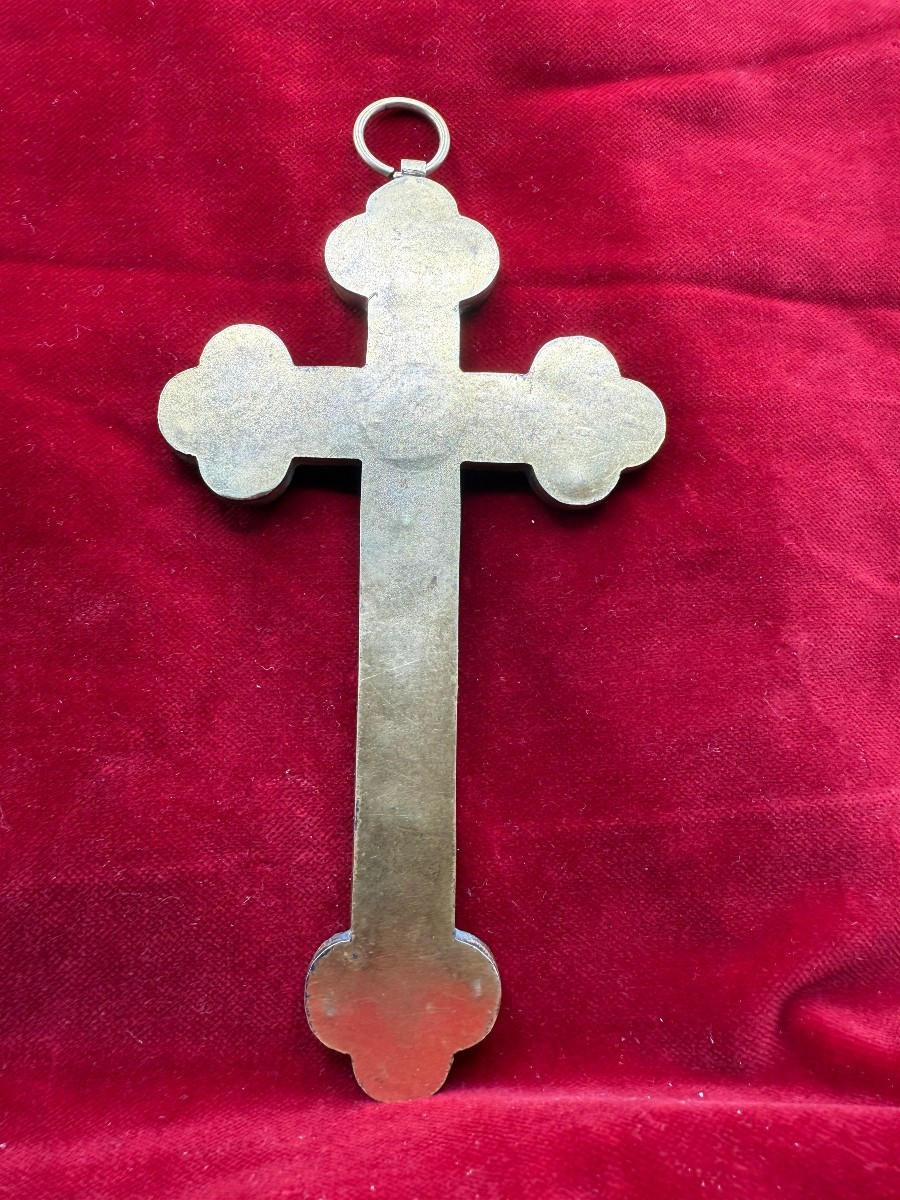 Croce pettorale stauroteca in mosaico romano con inserito  un frammento della S.Croce -photo-3