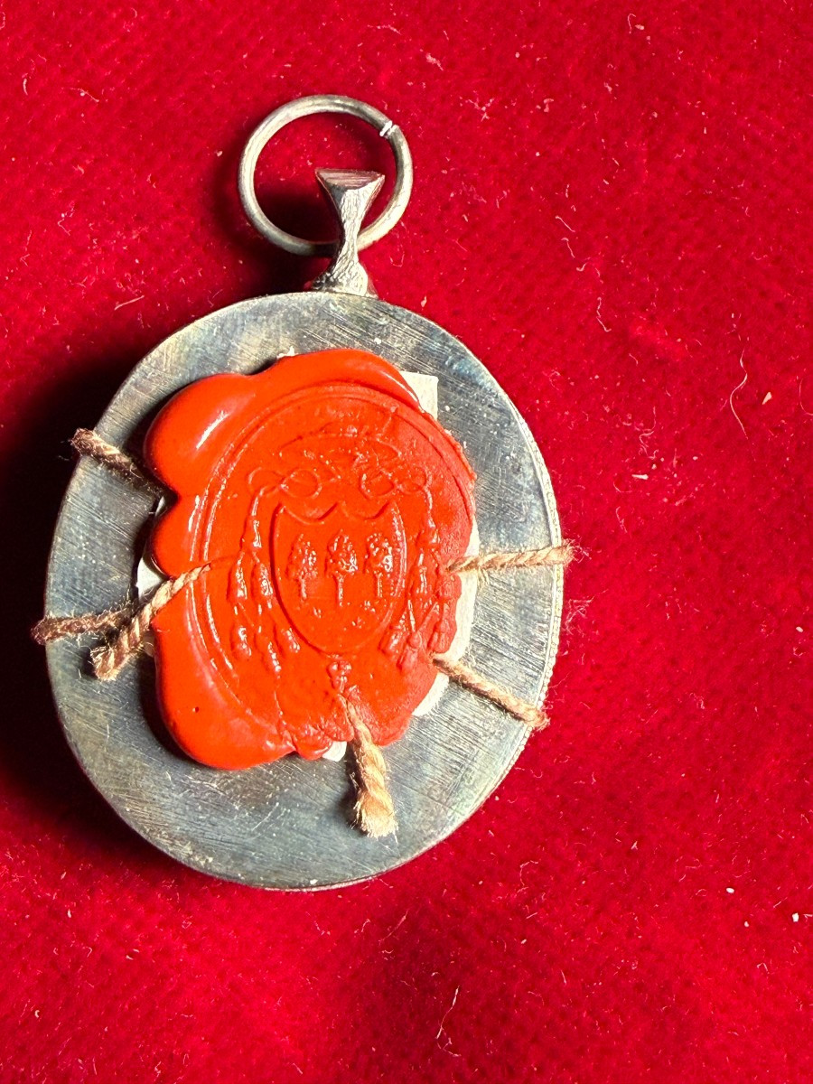 Reliquiaro in argento del frammento di velo della B.V.M. -photo-3