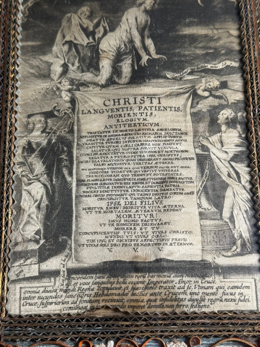 Quadro reliquiario  in cornice lignea ebanizzata con 24 frammenti di reliquie  -photo-2