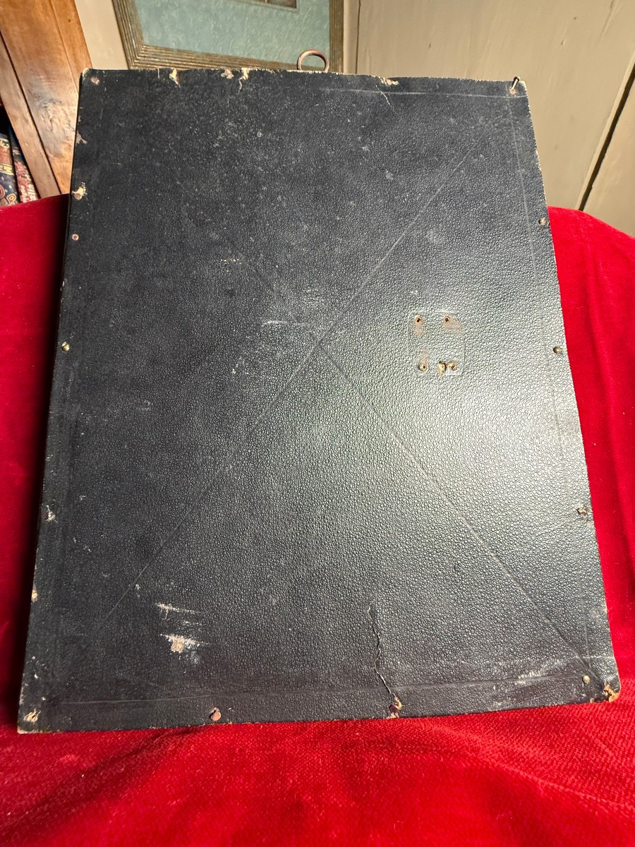 Quadro reliquiario  in cornice lignea ebanizzata con 24 frammenti di reliquie  -photo-3